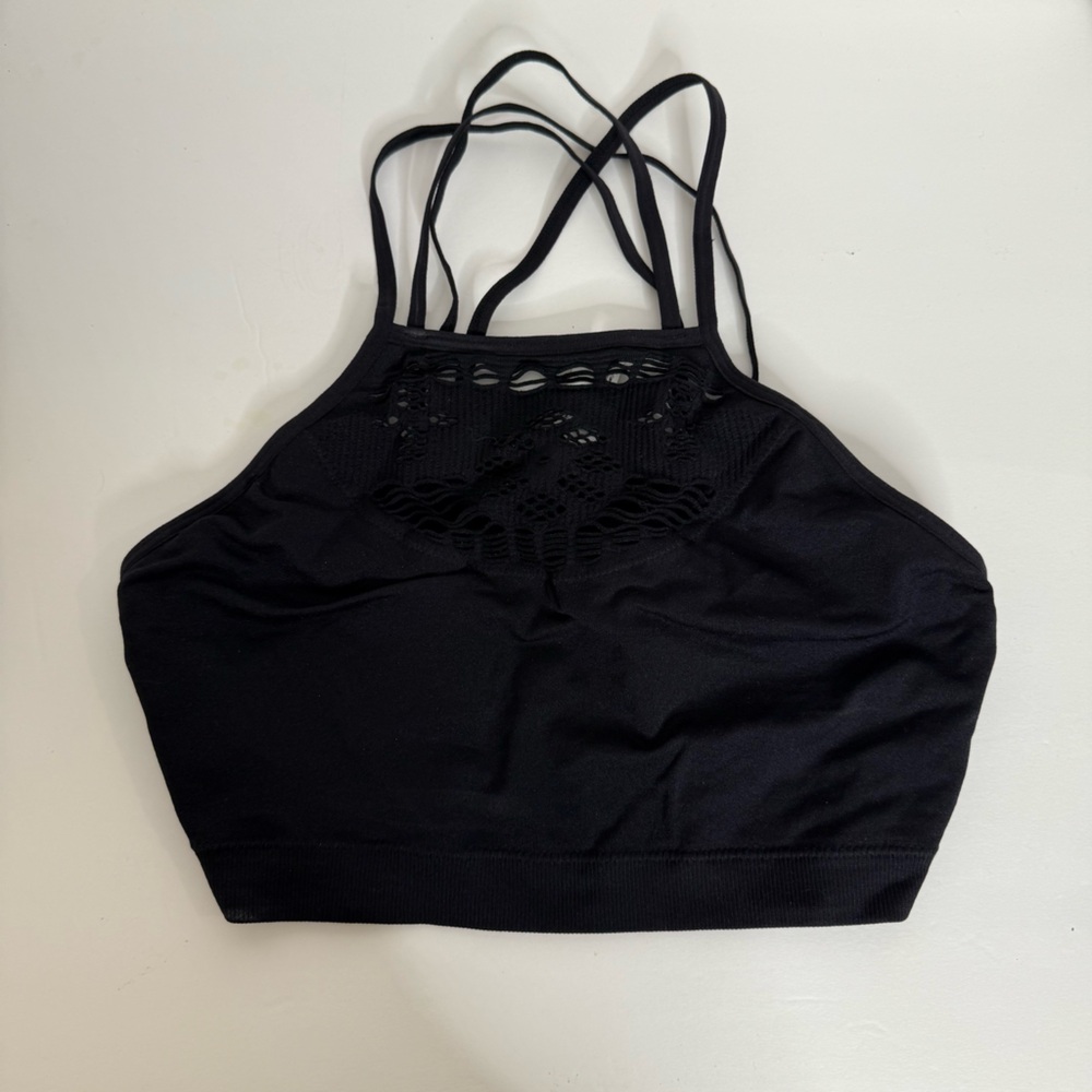 Maidenform Black Lace Detail Top Size Large